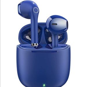 NWT Wireless Ear Buds Stereo Earphones Blue